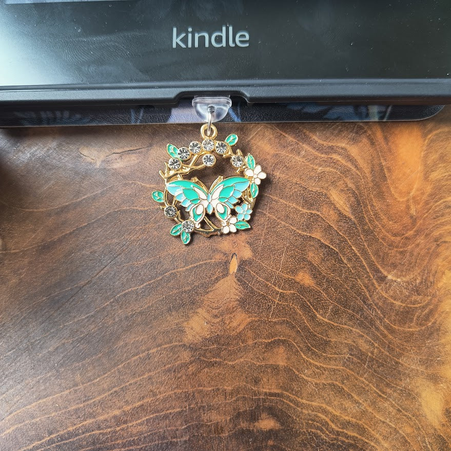 Blue butterfly dust plug