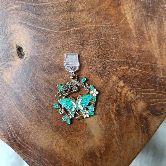 Blue butterfly dust plug