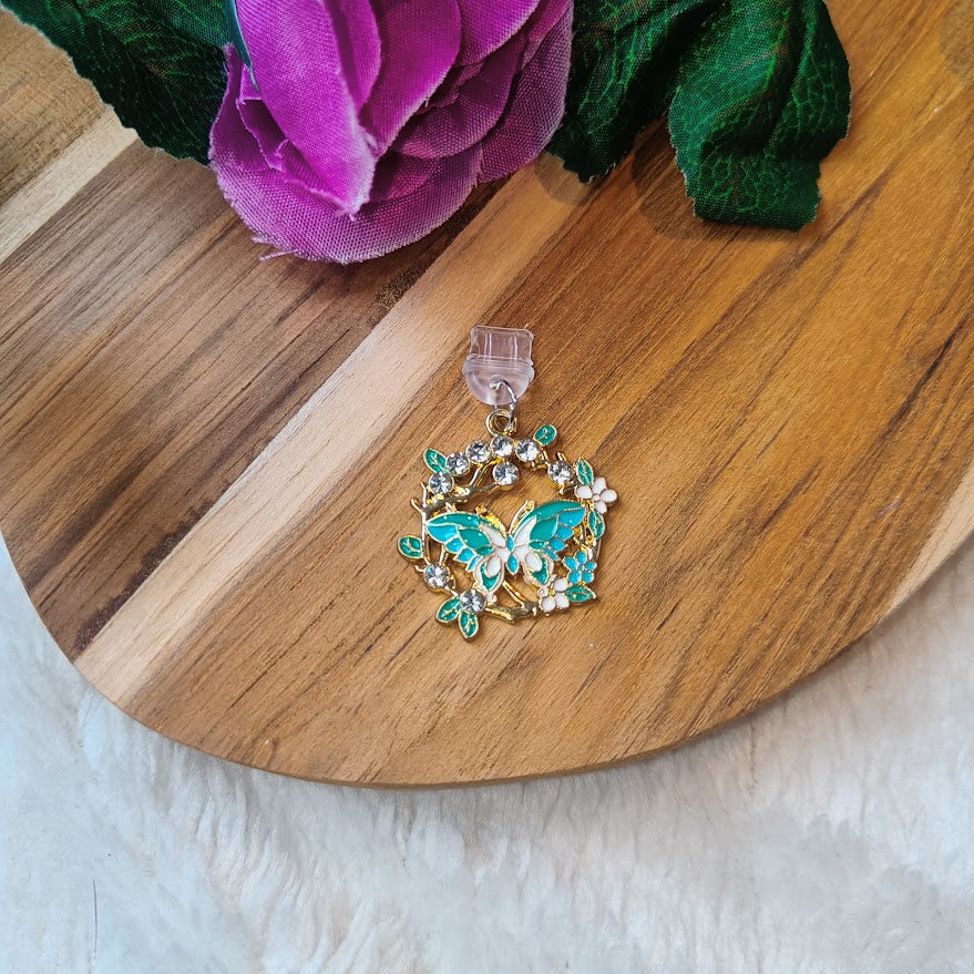 Blue butterfly dust plug