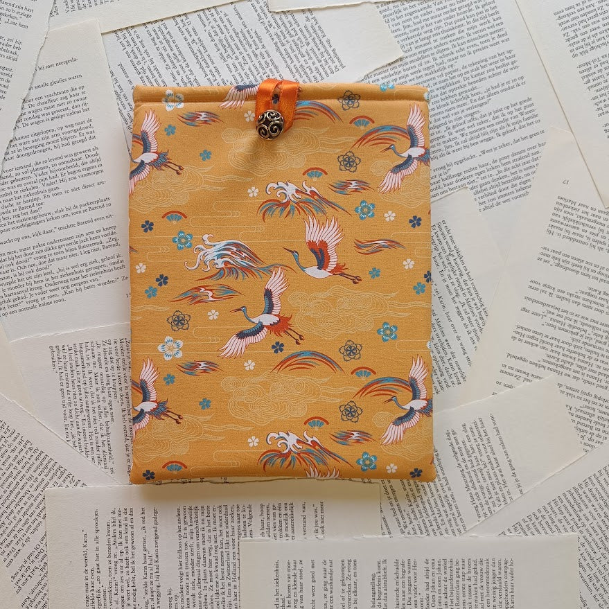 Orange Calming Heron Booksleeve