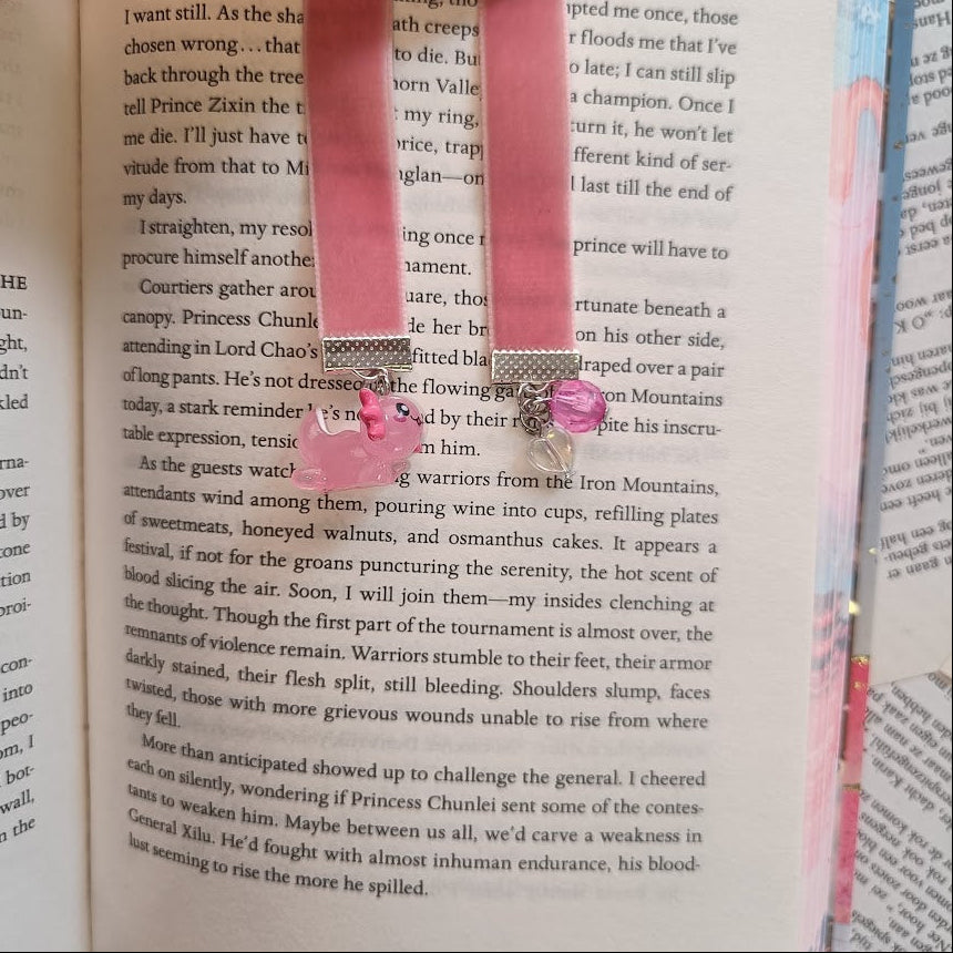 Axolotl velvet bookmark